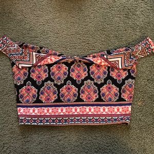 Off the shoulder crop top